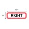 Nevs Position Labels - Right 1/2" x 1-1/2" White w/Red & Black XP-600 - alternate 2